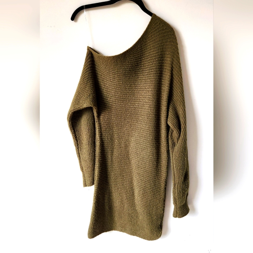 Off the Shoulder Sweater Dress